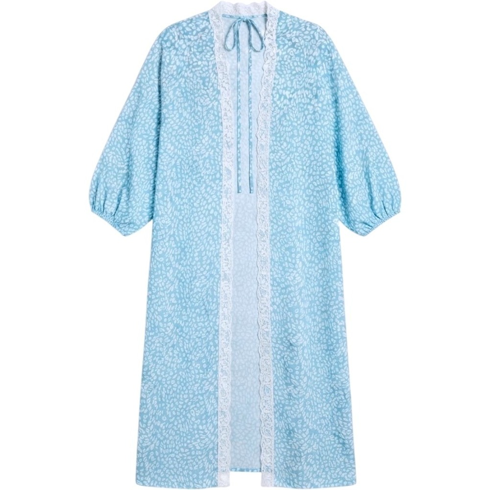 Dainty Whimsical Coquette Fairycore Maxi Nightgown Robe Duster Loungewear Chic